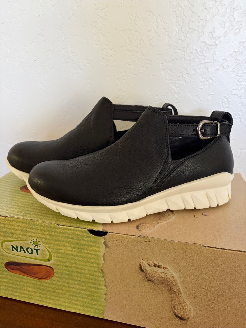 Naot Cosmic Black Leather Shoes